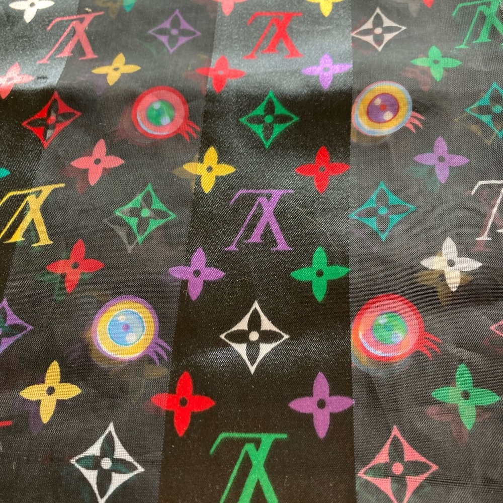 Monogram Scarf- Multicolor oversized - Picture 3 of 4